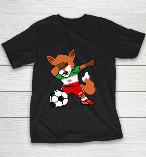Dabbing Fox Iran Soccer Fans Jersey Iranian Football Lovers Youth T-Shirt