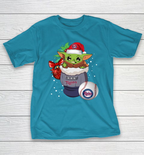 Minnesota Twins Christmas Baby Yoda Star Wars Funny Happy MLB T-Shirt 8