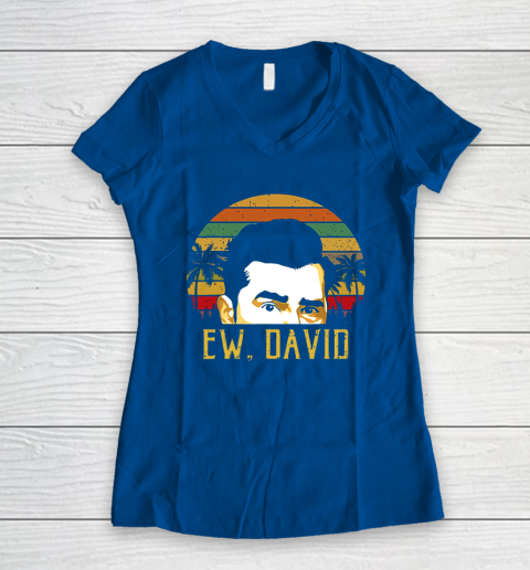 EW DAVID RETRO Women's V-Neck T-Shirt 7