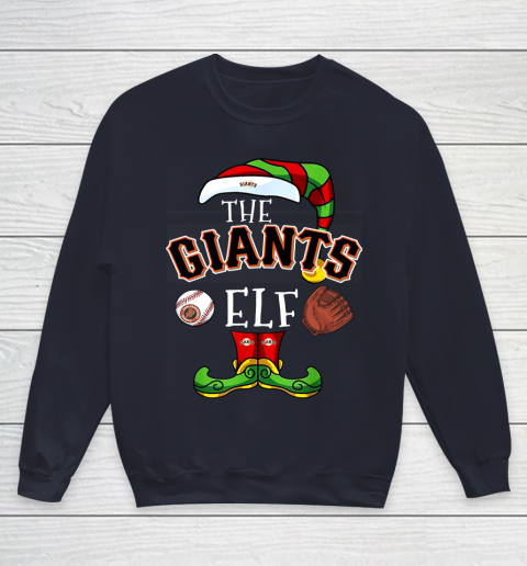 San Francisco Giants Christmas ELF Funny MLB Youth Sweatshirt 2