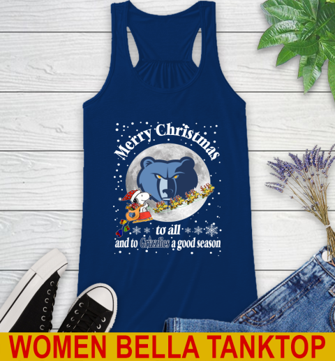 Memphis Grizzlies Merry Christmas To All And To Grizzlies A Good Season NBA Basketball Sports Racerback Tank 7