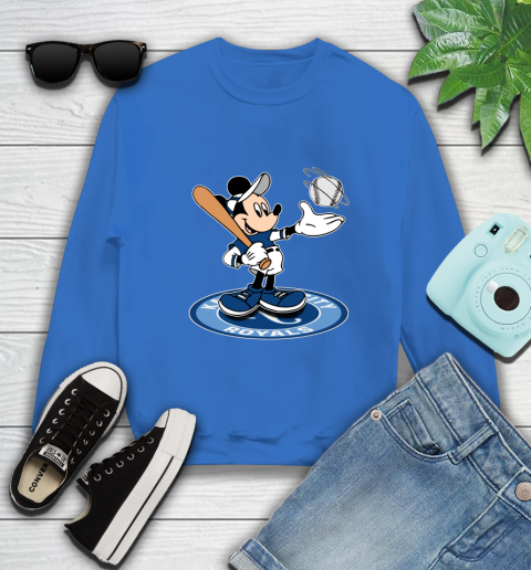 MLB Baseball Kansas City Royals Cheerful Mickey Disney Shirt Sweatshirt 9