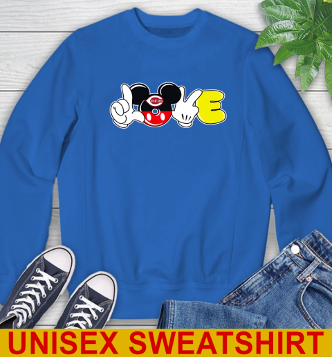 Cincinnati Reds MLB Baseball Love Mickey Disney Sports Sweatshirt 9