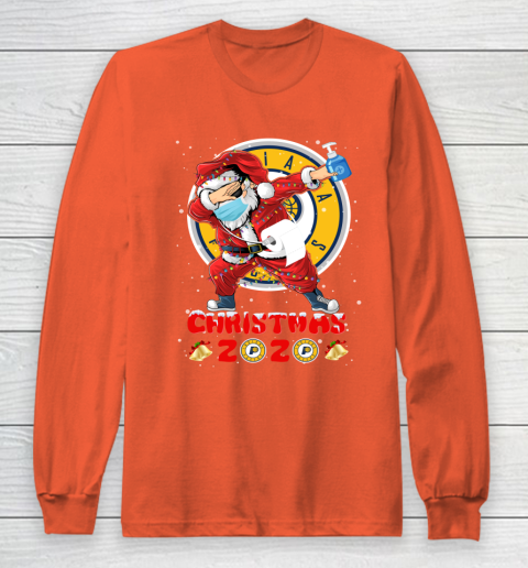 Indiana Pacers Funny Santa Claus Dabbing Christmas 2020 NBA Long Sleeve T-Shirt 3