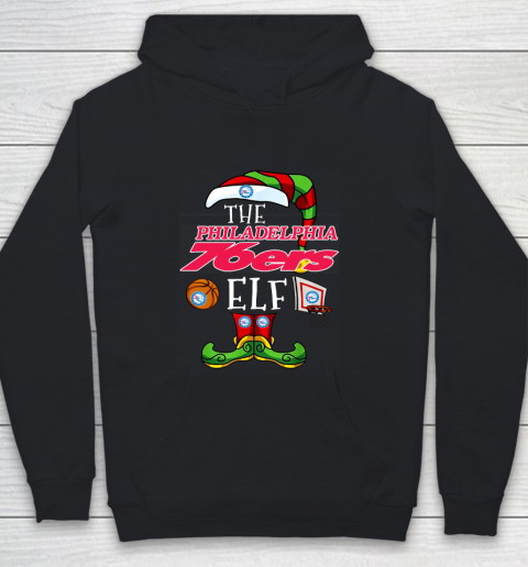 Philadelphia 76ers Christmas ELF Funny NBA Youth Hoodie