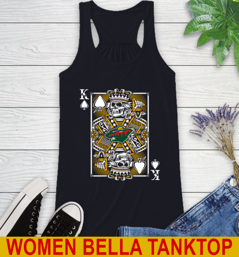 Minnesota Wild NHL Hockey The King Of Spades Death Cards Shirt Racerback Tank 8
