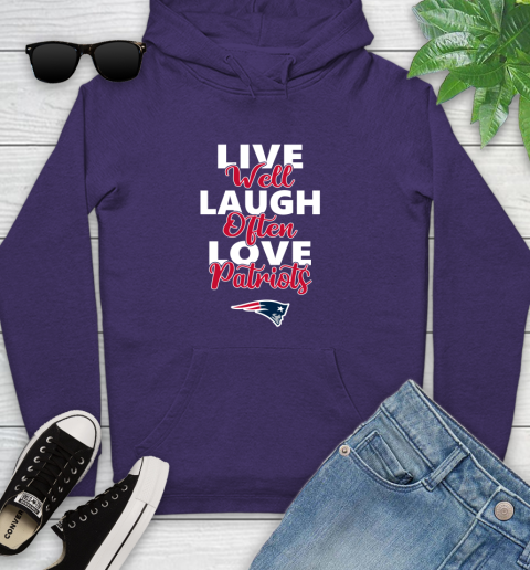 NFL Football New England Patriots Live Well Laugh Often Love Shirt Youth Hoodie 6 NFL Football New England Patriots Live Well Laugh Often Love Shirt Youth Hoodie - Image 6
