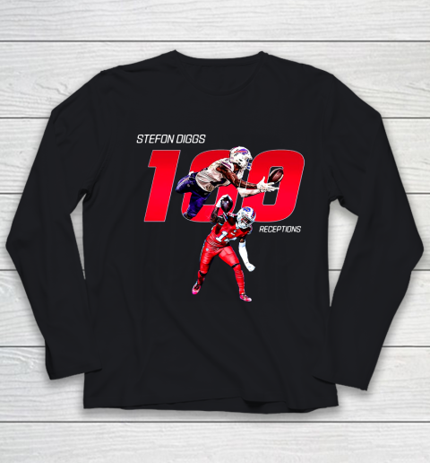 Stefon Diggs 100 Receptions Youth Long Sleeve