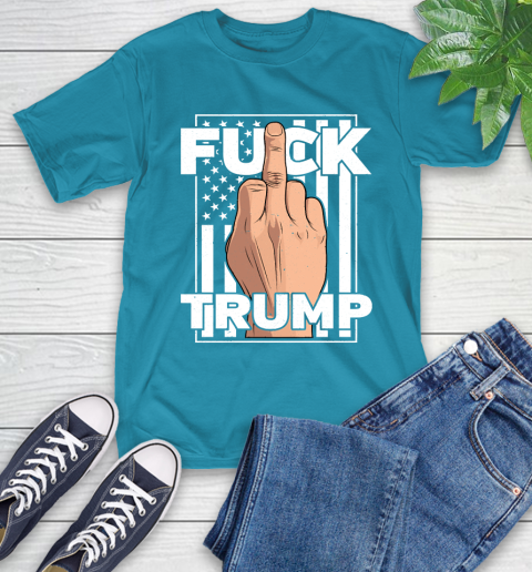 Fuck Trump Middle Finger Anti Republican T Shirt 10