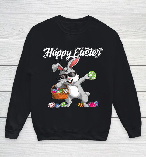 Dabbing Rabbit Easter Day Eggs Dab Boys Girls Kid gift bunny Youth Sweatshirt