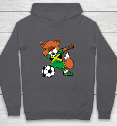 Dabbing Fox Jamaica Soccer Fans Jersey Jamaican Football Fan Hoodie 7