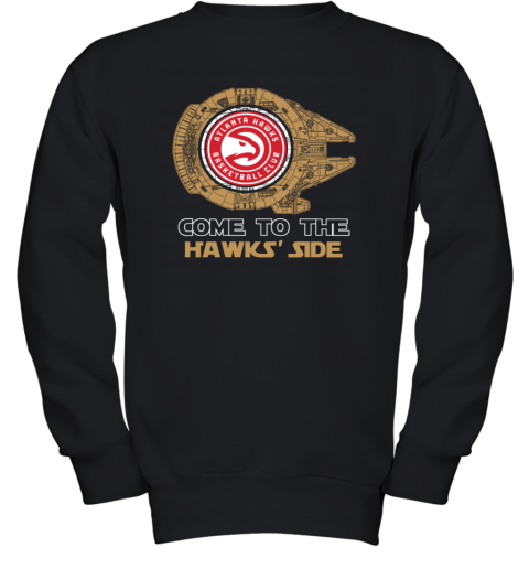 NBA Come To The Atlanta Hawks Side Star Wars Basketball Sports Youth Sweatshirt