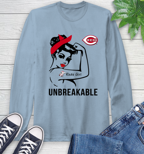 MLB Cincinnati Reds Girl Unbreakable Baseball Sports Long Sleeve T-Shirt 6