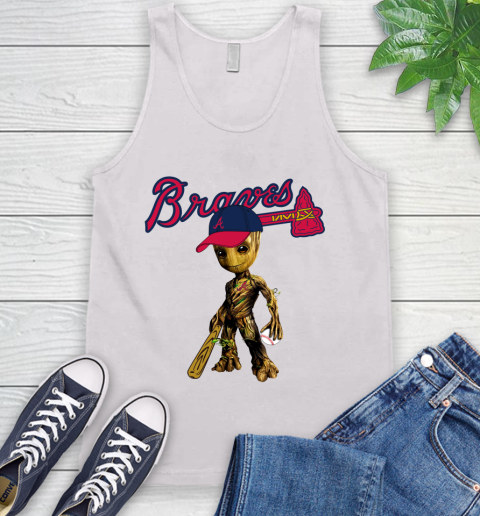 MLB Atlanta Braves Groot Guardians Of The Galaxy Baseball Tank Top