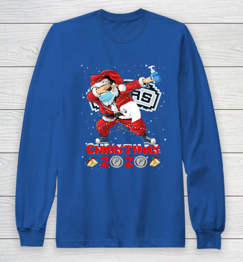 San Antonio Spurs Funny Santa Claus Dabbing Christmas 2020 NBA Long Sleeve T-Shirt 6