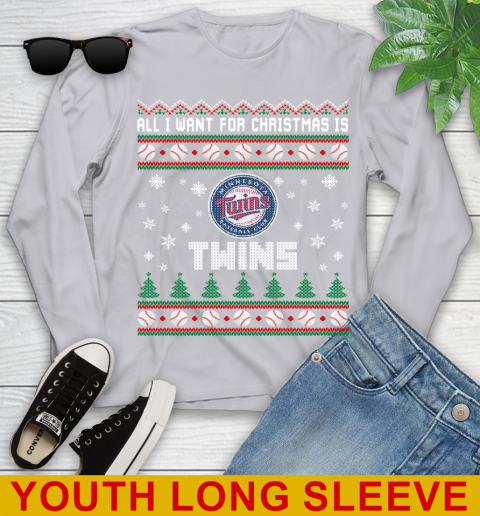 MLB All I Want For Christmas Is Minnesota Twins Baseball Sports 121