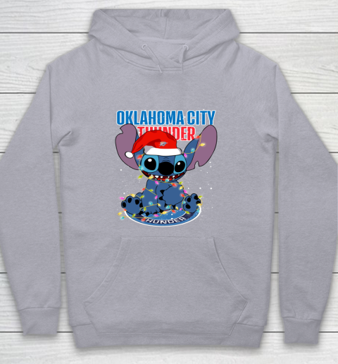 Oklahoma City Thunder NBA noel stitch Basketball Christmas Youth Hoodie 4