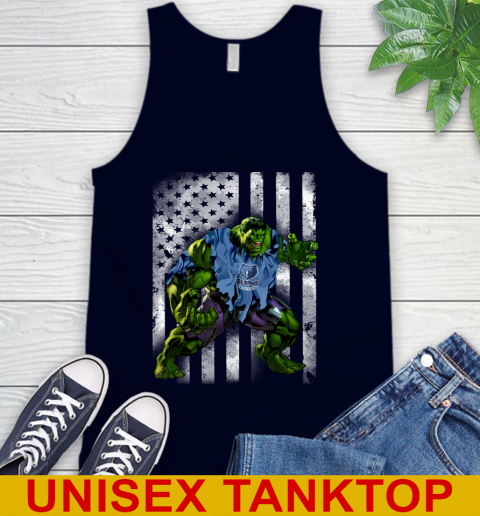 Memphis Grizzlies Hulk Marvel Avengers NBA Basketball American Flag Tank Top 2