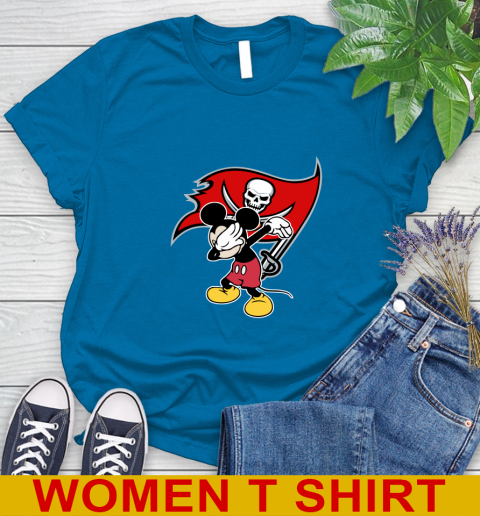 Tampa Bay Buccaneers NFL Football Dabbing Mickey Disney Sports Women's T-Shirt 7