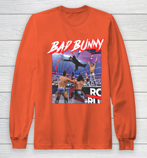 Bad Bunny WWE Long Sleeve T-Shirt 3