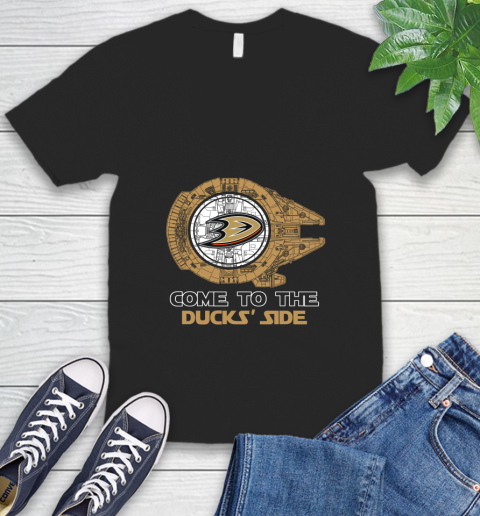 NHL Come To The Anaheim Ducks Wars Hockey Sports V-Neck T-Shirt