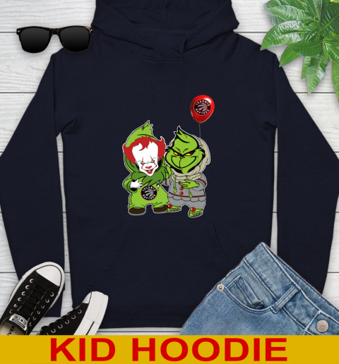 Toronto Raptors Baby Pennywise Grinch Christmas NBA Basketball Youth Hoodie 4