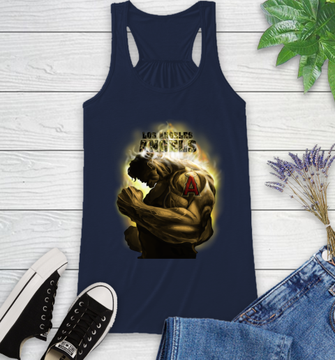 Los Angeles Angels MLB Baseball Hulk Marvel Avengers Sports Racerback Tank 10