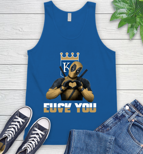 MLB Kansas City Royals Deadpool Love You Fuck You Baseball Sports Tank Top 4
