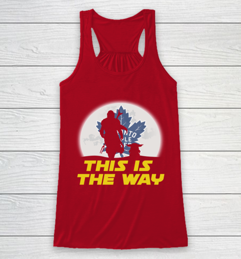 Toronto Maple Leafs NHL Ice Hockey Star Wars Yoda And Mandalorian This Is The Way Racerback Tank 4