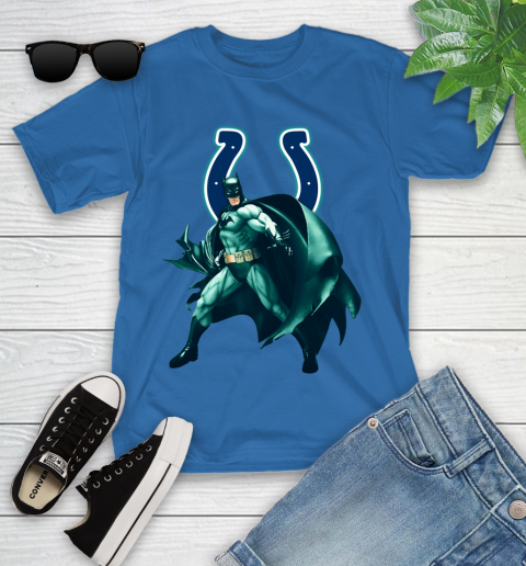 NFL Batman Football Sports Indianapolis Colts Youth T-Shirt 9
