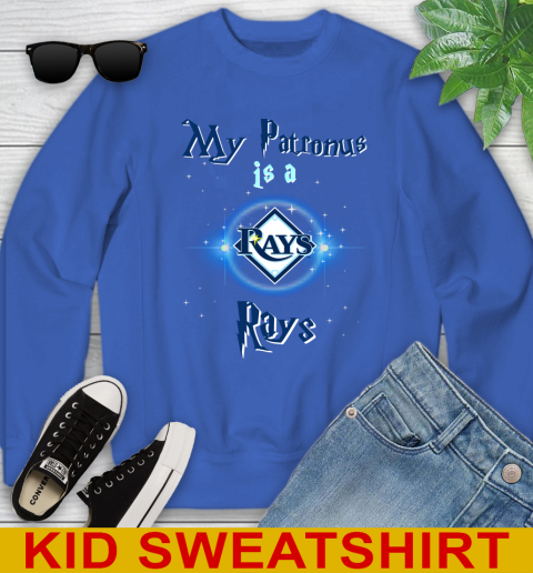 MLB Baseball Harry Potter My Patronus Is A Tampa Bay Rays Youth Sweatshirt 6
