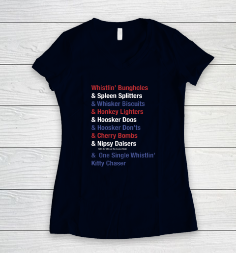 Whistlin' Bungholes & Cherry Bombs Joe Dirt Fireworks Women's V-Neck T-Shirt 2