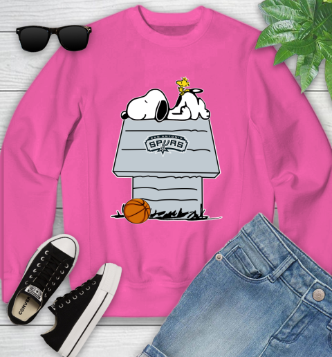 San Antonio Spurs NBA Basketball Snoopy Woodstock The Peanuts Movie Youth Sweatshirt 7