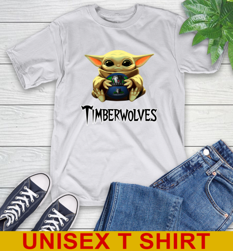 NBA Basketball Minnesota Timberwolves Star Wars Baby Yoda Shirt 12