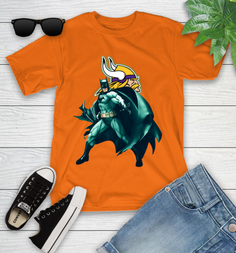 NFL Batman Football Sports Minnesota Vikings Youth T-Shirt 7