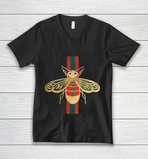 Funny Bee Tee Vinatge Art Style V-Neck T-Shirt