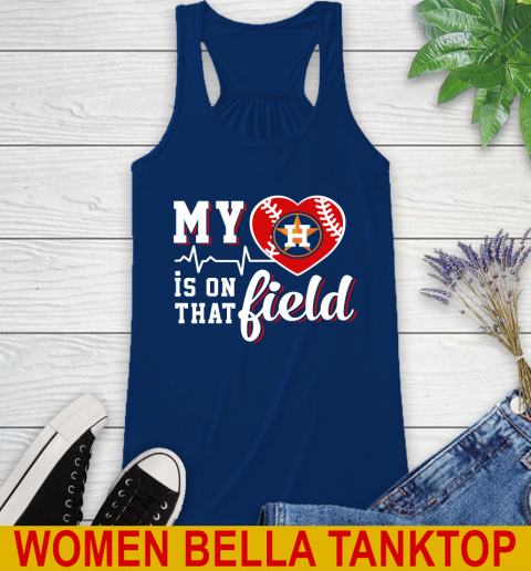 MLB My Heart Is On That Field Baseball Sports Houston Astros Racerback Tank 7