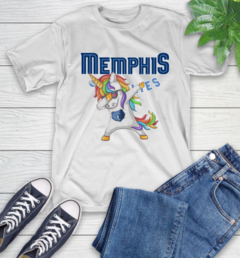 Memphis Grizzlies NBA Basketball Funny Unicorn Dabbing Sports T-Shirt
