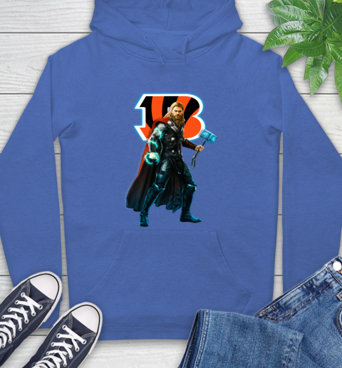 NFL Thor Avengers Endgame Football Cincinnati Bengals Hoodie 9