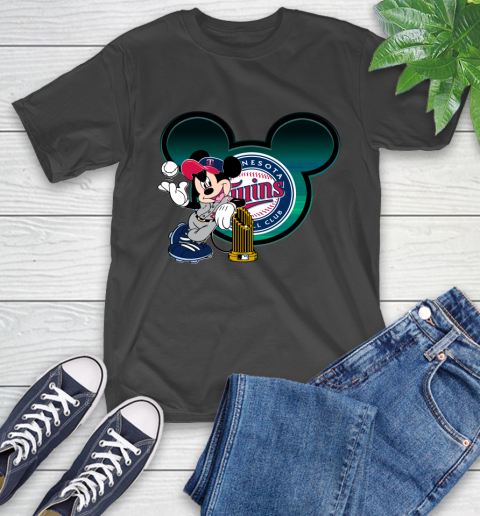 MLB Minnesota Twins The Commissioner's Trophy Mickey Mouse Disney T-Shirt 2