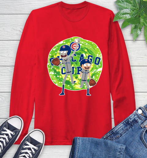 MLB Chicago Cubs Rick And Morty Baseball Sports Long Sleeve T-Shirt 10