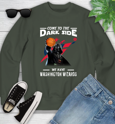NBA Come To The Dark Side We Have Washington Wizards Star Wars Darth Vader Basketball Youth Sweatshirt 9