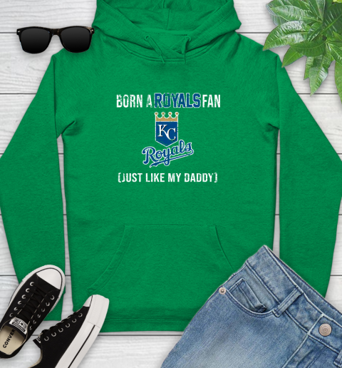 MLB Baseball Kansas City Royals Loyal Fan Just Like My Daddy Shirt Youth Hoodie 7