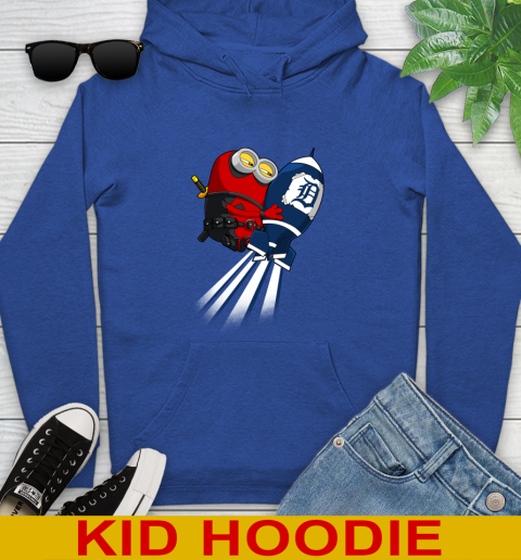 MLB Baseball Detroit Tigers Deadpool Minion Marvel Shirt Youth Hoodie 11 MLB Baseball Detroit Tigers Deadpool Minion Marvel Shirt Youth Hoodie - Image 11