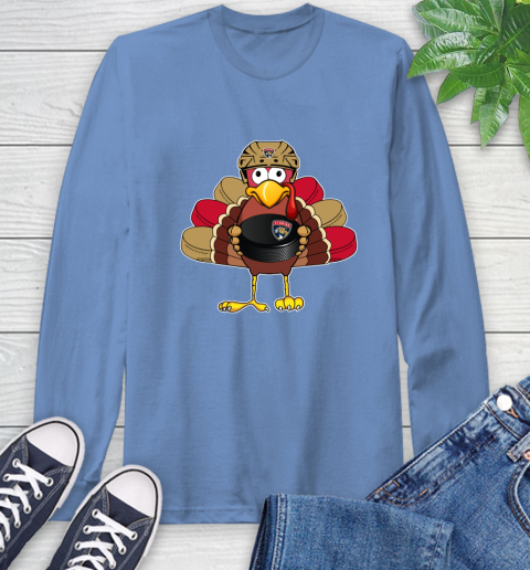 Florida Panthers Turkey Thanksgiving Day Long Sleeve T-Shirt 11