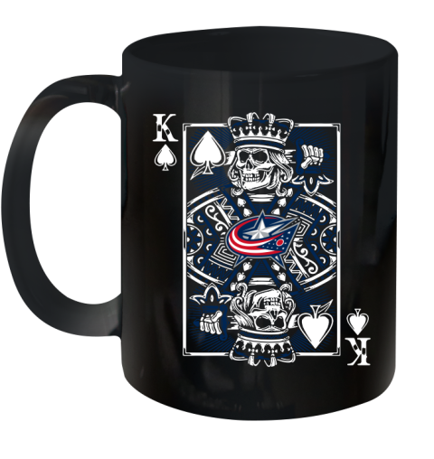 Columbus Blue Jackets NHL Hockey The King Of Spades Death Cards Shirt Ceramic Mug 11oz