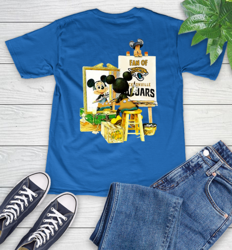 NFL Football Jacksonville Jaguars Mickey Drawing Shirt 50