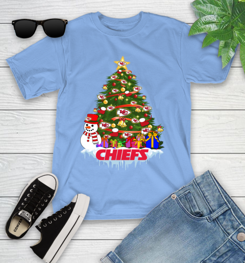 Kansas City Chiefs Merry Christmas NFL Football Sports Youth T-Shirt 11