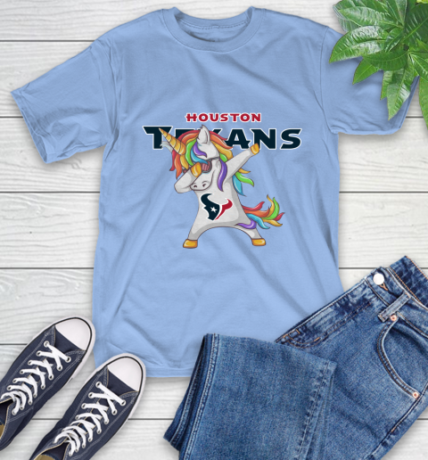 Houston Texans NFL Football Funny Unicorn Dabbing Sports T-Shirt 23