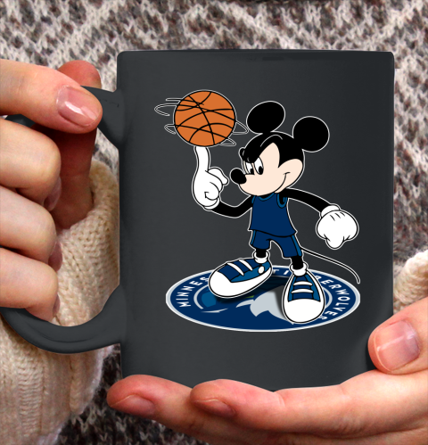 NBA Basketball Minnesota Timberwolves Cheerful Mickey Disney Shirt Ceramic Mug 11oz